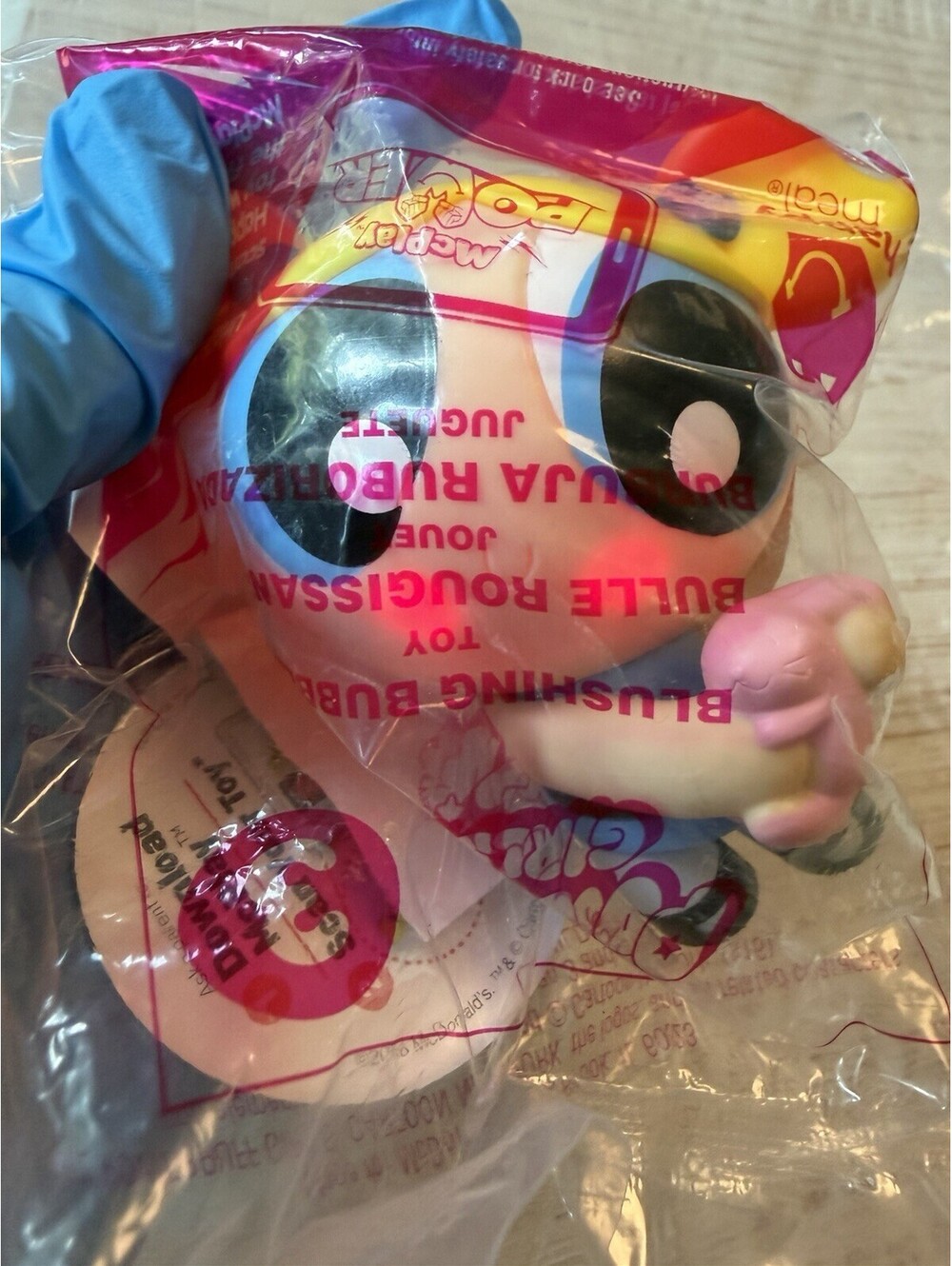 2016 McDonalds Happy Meal Toy Power Puff Girls Blushing Bubbles #3 New In Packag